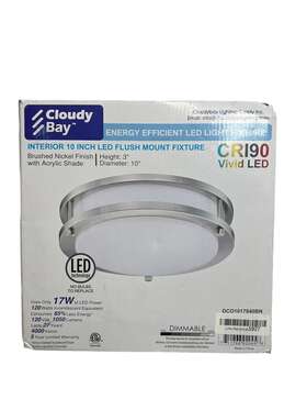 Dco1017840bn Cloudy Bay Led Flush Mount Ceiling Light 10 Inch 17w 120w Equivalent Dimmable