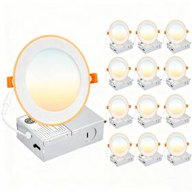 5cct Cmswiftify 739424658848 12pack 6 Inch Led Recessed Ceiling Light With Night 2700k/3000k/3