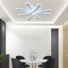 Cncest 764909491535 Ceiling Light With Remote Control Modern Led Chandelier Pendant Fixture Lamp 48w