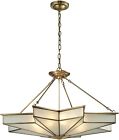 22013 Collection 8 Elk Lighting Decostar Light Pendant 1745 Brass Brushed