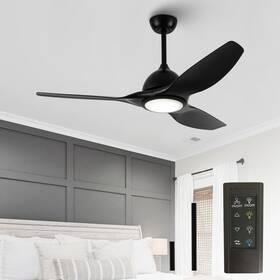 Ceilingfan-01a112bk Comeffie Ceiling Fans With Lights And Remote 52 Inch Large Airflow Indoor Fan