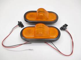 2-0032800a Command Electronics Amber Incandescent 6 Inch Oval Truck Semi Trailer Mid Turn Si