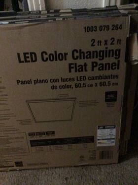 Commercial Electric 017801724387 Led Flat Panel Light - 2ftx2ft Color Changing