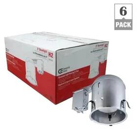 Commercial Electric 046335099210 6 Inch Aluminum Ic Remodel Recessed Light Housing Can 6-pack