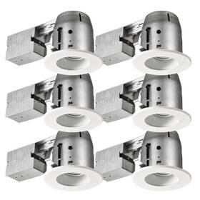 Commercial Electric 058219912409 4 Inch White Led Ic Rated Swivel Baffle Round Trim Recesse