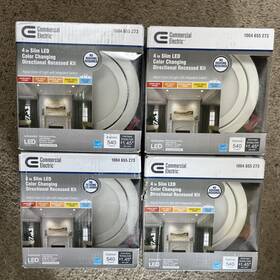 Commercial Electric 058219914731 Slim Directional 4 Inch Color Selectable 4pk