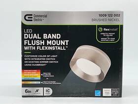 1009 Commercial Electric 058219920657 2pk Flexinstall Dual Band 6 Inch Integrated Led Ceiling Light