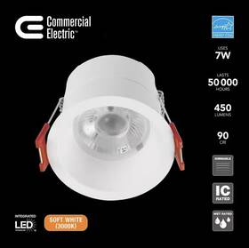 Commercial Electric 058219923467 Specialty Elite 3 Inch Led Trimless Canless Recessed Light