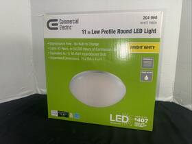 1001258405 Commercial Electric 11 In Led Mount Ceiling Light Low Profile Bright White