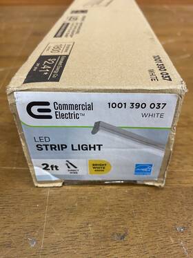 1001390037 Commercial Electric 2 Ft Led Ceiling Strip Light Fixture Shop Hardwire 1800 Lumens 4000k