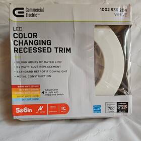 1002936204 Commercial Electric Led Energy Star Color Changing Recessed Trim Downlight Kit