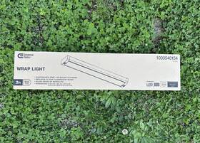 1003540154 Commercial Electric Led Wrap Light 2ft 2000 Lumens 4000k Bright White Modern