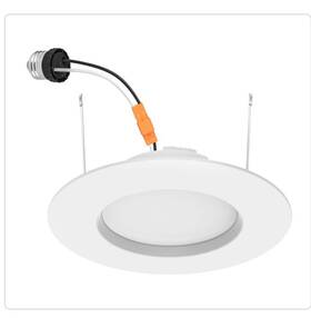 1004325346 Commercial Electric 4 Pack 5 And 6 In Led Recessed Trim Retrofit. New
