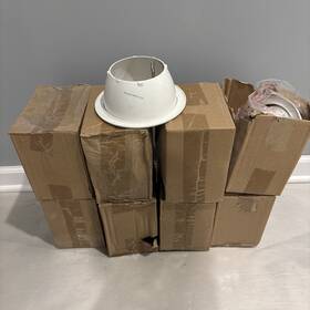 115-996 Commercial Electric 23 6 Inch White Baffle Recessed Light Trim Model C702wh New