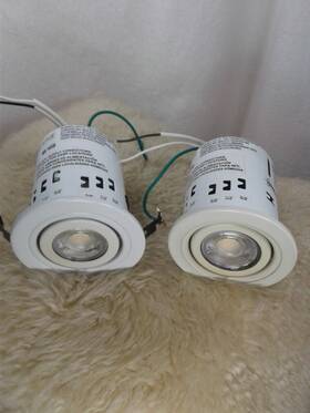12746 Commercial Electric K26 3 Inch Recessed Lighting Gimbal Trim Lot Of 2 Good Cond