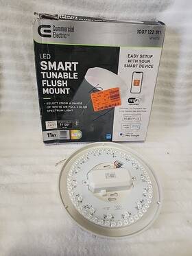 Commercial Electric 192968016145 11 Inch White Smart Hubspace Multi Color - Missing Dome Cover