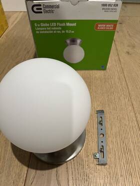 3606bn Commercial Electric 6 Inch Flush Mount Nickel - Led Light