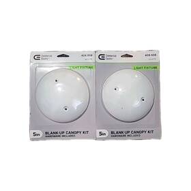 406-658 Commercial Electric Lot Of 2 5 Inch Blank-up Canopy Kit White