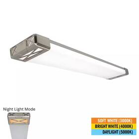 5250 Commercial Electric 445031325358 1-pack 4 Ft. Brushed Nickel Decorative End Caps Lumens Integrated Led Wrapa