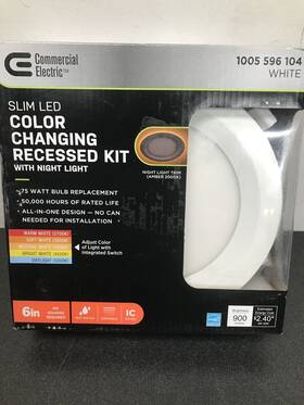 53828101 Commercial Electric Canless Led Recessed Light Trim Adjustable Cct Night