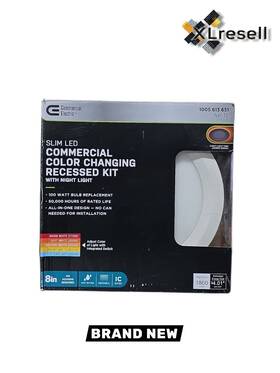 53829101 Commercial Electric 8in Canless Adjustable Cct Led Recessed Light 1800lm