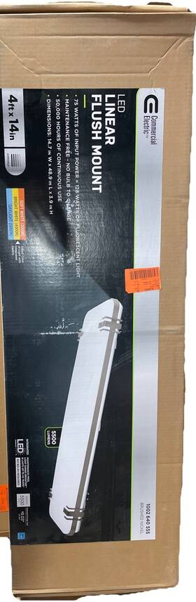54448291 Commercial Electric Flush Mount Ceiling Lights 48 Inch X15 Adjustable Brushed Nickel
