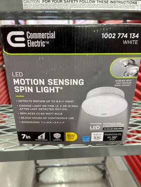 54606341 Commercial Electric Led Spin Light Screw Into Existing Socket 7 Inch - Complete