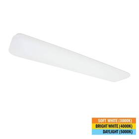 Commercial Electric 849489078502 48 Inch X 10 Classic White Led Flush Mount Closet Light 3200 Lumens 40-watt