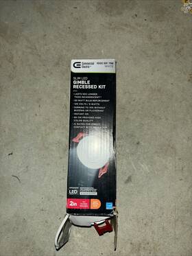 91578 Commercial Electric 2 Inch Slim Gimble Led Integrated Trimless Recessed Lighting Kit