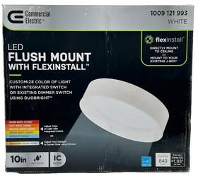 91972 Commercial Electric Flexinstall Cove 10 Inch White Led Recessed Ceiling Light