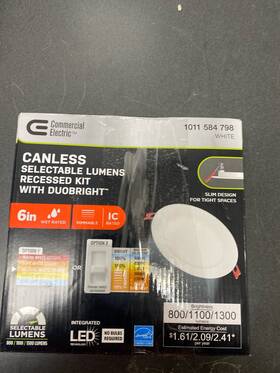92290 Commercial Electric 6 Inch Led Integrated Ultraslim Recessed Kit Elite