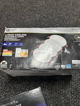 92348 Commercial Electric 4 Inch Canless Selectable Lumens And Color Recessed Lights Pack