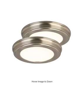 Commercial Electric 940500319148 11 Inch Brushed Nickel Color Changing Led Ceiling Flush Mount 2-pack