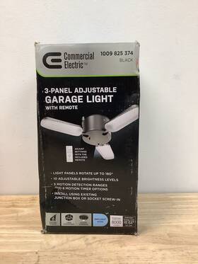 Adjc8kmmr5khd Commercial Electric 3-head 8000 Lumens Led Utility Light With Remote