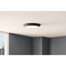 C01008401a Commercial Electric 11.5 Inch Twist Lift Round Led Flush Mount Night Light Black