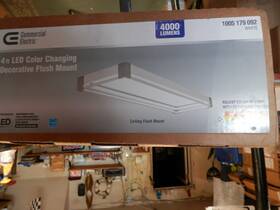Fp1236whw48lf4h Commercial Electric 48 Inch X 13 White Cct Select Led Flush Mount Open Box