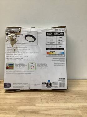 Jju3011l-2 Commercial Electric Jju3011l-2/mb 13 Inch Matte Black Selectable Led Flush Mount
