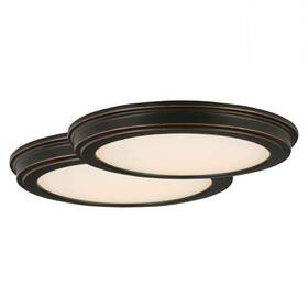 Jju3011l Commercial Electric Jju3011l/orb New 13in Oil Rubbed Bronze Led Ceiling Flush Mount 2 Pack