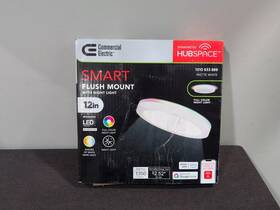 Lcn3002lm-01-wh Commercial Electric Lcn3002lm-01 12in Led Flush Mount With Smart Cct And Rgb Sel