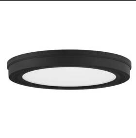 Lil3001lx-01 Commercial Electric Lil3001lx-01/mb 12 Inch Edgelit Led Flush Mount Ceiling Light Black Finish