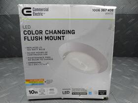 564131110 Commerical Electric Commercial 10in 18w Led Dimmable Color Changing Flush Mount Light