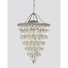 L559-cfc-240 Cone 4-light Crystal Chandelier Silver Matte Shape