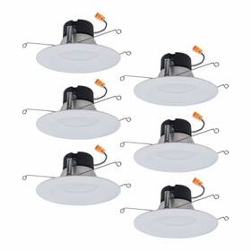 Cooper Lighting 080083284146 Led Retrofit Recessed Downlights White 5-6 Inch 6-pk. - Lt56079fs1ewhr6pk