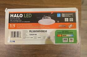 Rl560wh9930 Cooper Lighting By Eaton Halo Led For Recessed Retrofit Baffle Trim Kit / 3000k Soft White