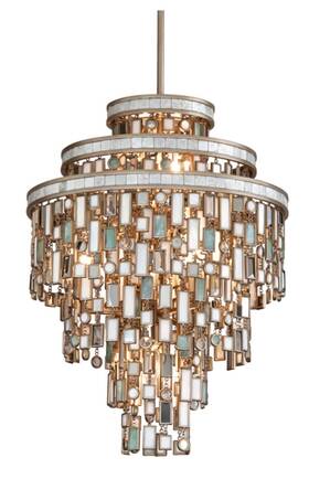 142-47-cpl Corbett Lighting 142-47 Dolcetti 7 Light 18 Inch W Chandelier - Silver