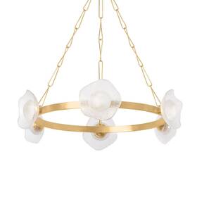 485-41-vgl Corbett Lighting 485-41 Almandine 42 Inch W Ring Chandelier - Gold