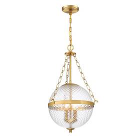 3812-338 Cordelia Lighting 60-watt 2-light Brushed Gold Glam Pendant No
