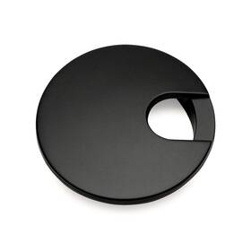 50203fb Cosmas Flat Black 2-1/2 Inch Two Piece Zinc Metal Desk Gromm... Fast