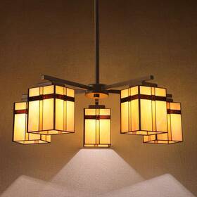 Cb054785-5ch Cotoss Tiffany Chandeliers Dining Room 5-lights Stained Glass Chandelier Light