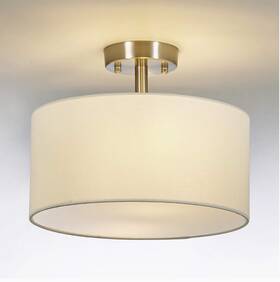 Cotulin Fd008-cw 2-light 13 Inch Brushed Nickel/white Semi Flush Mount Ceiling Light